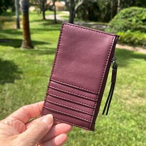 NEW Deep Brown/Burgundy Simply Vera Vera Wang Amboy Wallet, card holder
